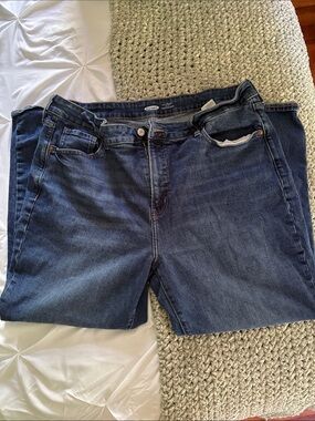 Old Navy Women's Dark Blue Boyfriend Jeans